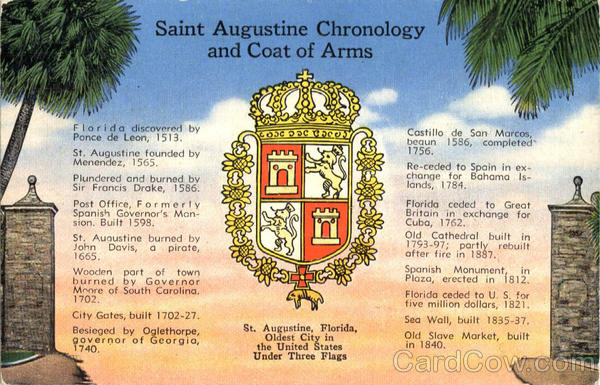 Saint Augustine Chronology and Coat of Arms St. Augustine Florida