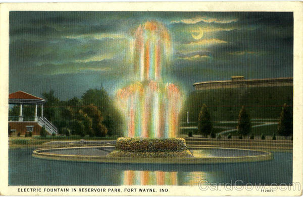 Electric Fountain In Reservoir Park Fort Wayne Indiana