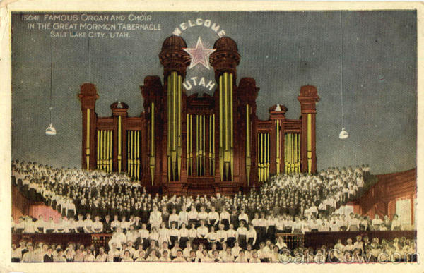 Famous organ and choir in the great mormon tabernacle Salt Lake City Utah