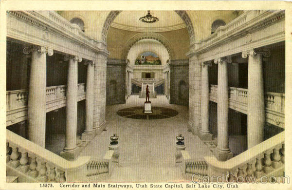 Corridor and Main Stariways, Utah State Capitol Salt Lake City