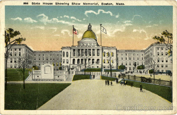 State House Showing Shaw Memorial Boston Massachusetts
