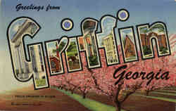 Greetings from Griffin Georgla Postcard
