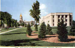 State Capitol and Supreme Court Library Postcard