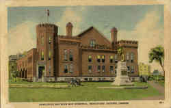 Armouries and Boer War Memorial Postcard
