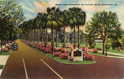 World War Monument On Victory Drive Postcard