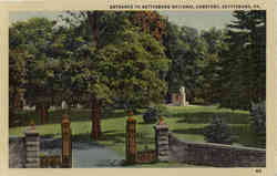Entrance To Gettysburg National Cemetery Postcard