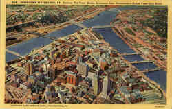 Showing The Point Where Allegeny And Mononganela Rivers Form Ohio River Postcard