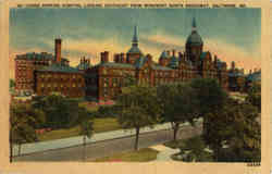Johns Hopkins Hospital Looking Southeast From Monument, North Broadway Postcard