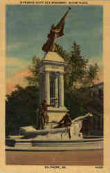 Francis Scott Key Monument, Eutaw Place Postcard