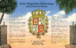 Saint Augustine Chronology and Coat of Arms Postcard