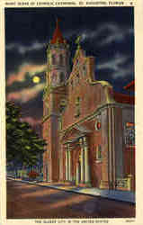 Night Scene of Catholic Cathedral Postcard