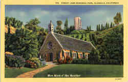 Wee Kirk n' The Heather, Forest Lawn Memorial Park Postcard