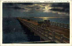 Grandy Bridge Across Tampa Bay By Moonlight Postcard