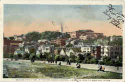 Birds-Eye-View showing Dorchester Heights Postcard