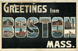 Greeting from Boston Postcard