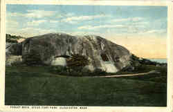 Tablet Rock, Stage Fort Park Postcard