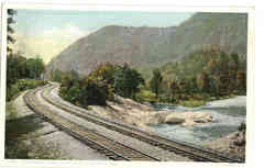 Railroad Tracks Between Chester and Huntington Postcard