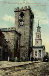 North Congregational and First Christian Churches Postcard