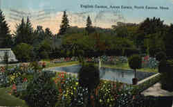 English Garden, Ames Estate Postcard