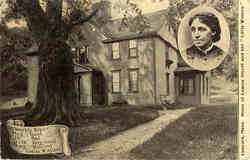 Home of Louisa Alcott and her Little Women Postcard