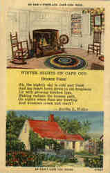 An Early Fireplace, An Early Cape Cod House Postcard