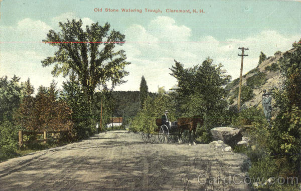 Old Stone Watering Trough Claremont New Hampshire