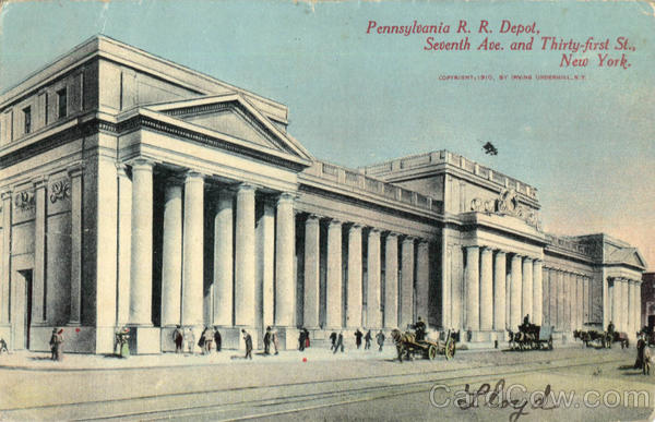 Pennsylvania R. R. Depot, Seventh Ave. and Thirty first St New York City