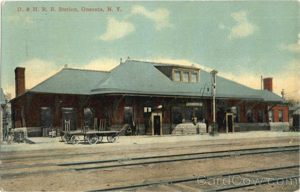 D. & H. R. R. Station Oneonta New York