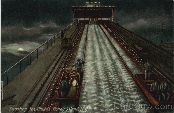 Shooting The Chutes Coney Island New York