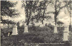 Burial Plot Of The Webster Family Marshfield, MA Postcard Postcard