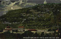 Mountain Park Ant Mt Tom By Night Holyoke, MA Postcard Postcard