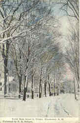 North Main Street In Winter Postcard