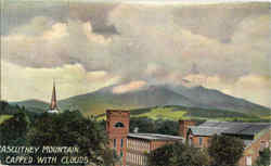 Ascutney Mountain Capped With Clouds Postcard