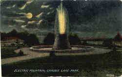 Electric Fountain, Canobie Lake Park New Hampshire Postcard Postcard