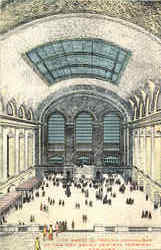 The Great Outbound Concourse Of The New Grand Central Terminal Postcard