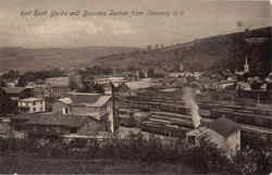 Rail Road Yards And Business Section From Cemetery Hill Sidney, NY Postcard Postcard