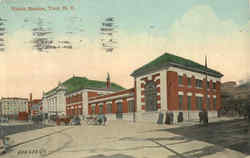 Union Station Troy, NY Postcard Postcard