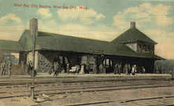 West Bay City Station Michigan Postcard Postcard