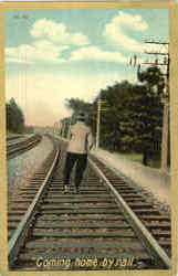 Coming Home By Rail Postcard