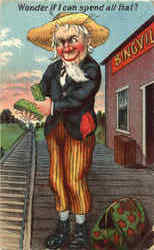 Wonder If I Can Spend All That Postcard