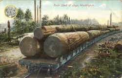 Train Load Of Logs Scenic, WA Postcard Postcard