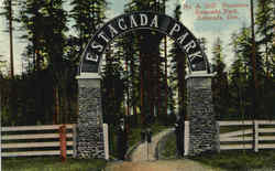 Entrance, Estacada Park Postcard