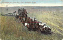 Harvesting On A 5000 Acre Ranch In Eastern Oregon Scenic, OR Postcard Postcard