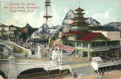 Japanese Tea Garden And Great Divide, Dreamland Coney Island, NY Postcard Postcard