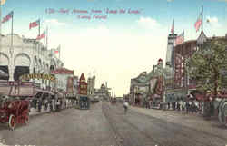 Surf Avenue From Loop The Loop Coney Island, NY Postcard Postcard