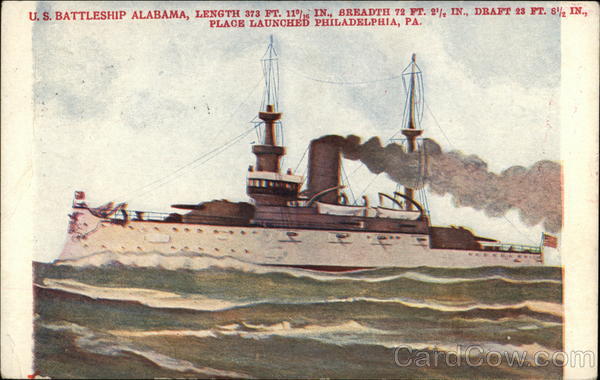 U. S. battleship Alabama Battleships