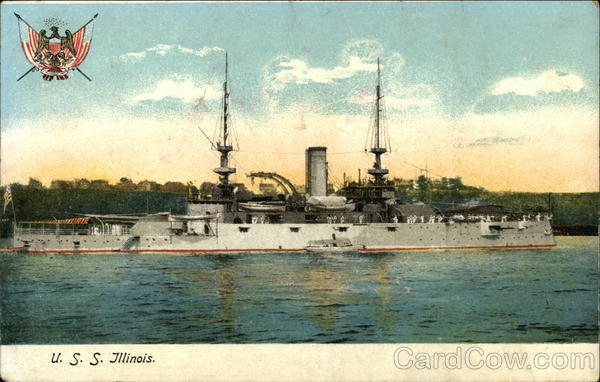 USS Illinois on the Water Battleships