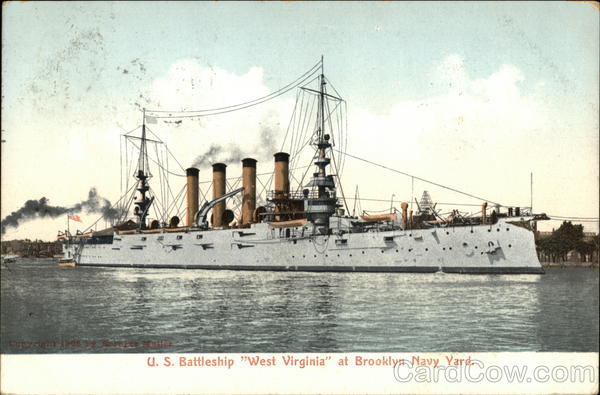 U.S. Battleship West Virginia at Brooklyn Navy Yard