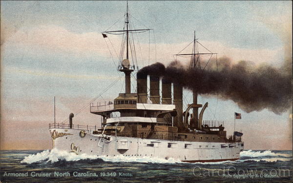 Armored Cruiser North Carolina, 19.349 Knots Ships