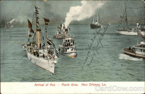 Arrival of Rex - Mardi Gras, New Orleans, La Ships